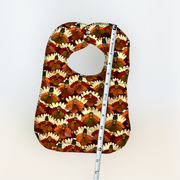 Lot/2 Handmade Thanksgiving Bibs OOAK - Picture 3 of 11